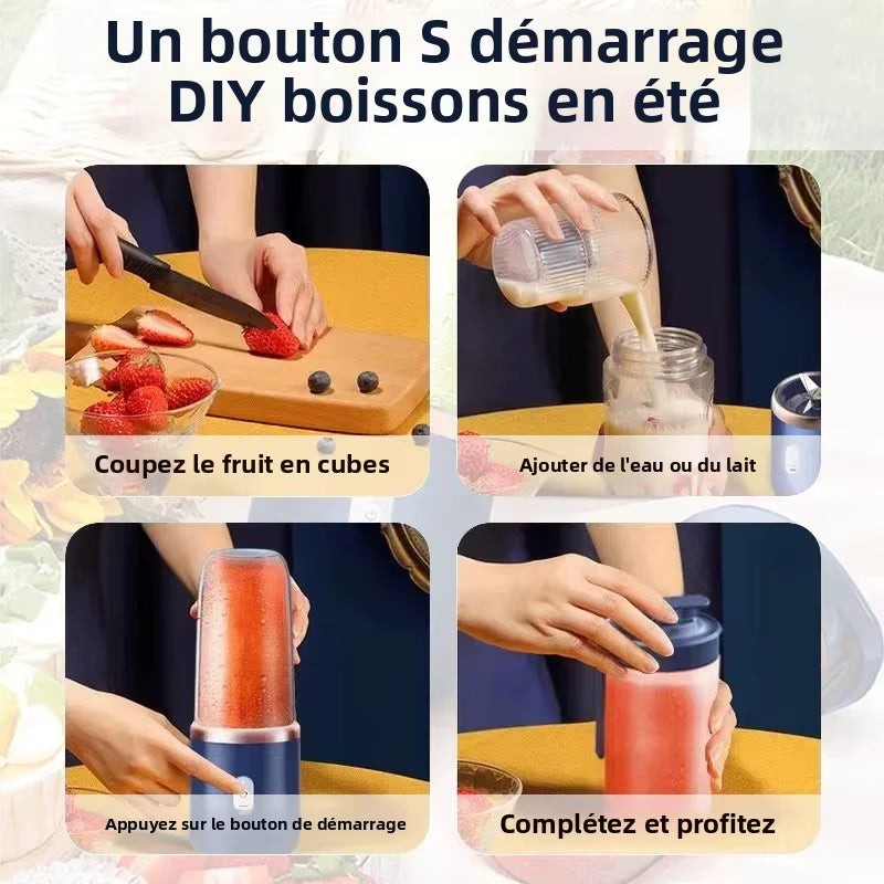 6 Color 400Ml Portable USB Blender Electric Travel Juicer